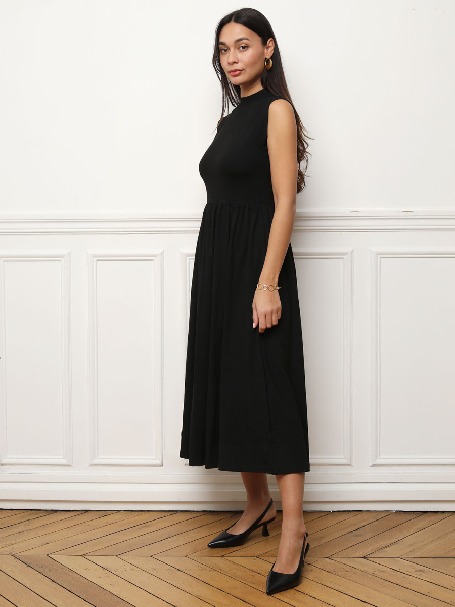 Robe Noir Robe Longue Droite Sans Manche ASOS DESIGN Robe Droite