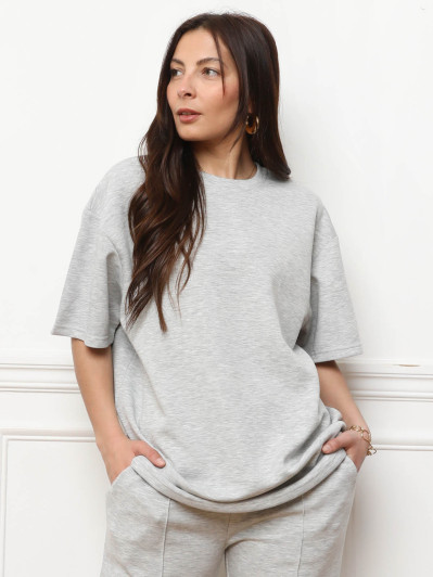 T-shirt basique oversize gris