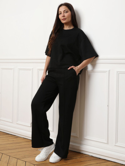 Pantalon jogging large noir