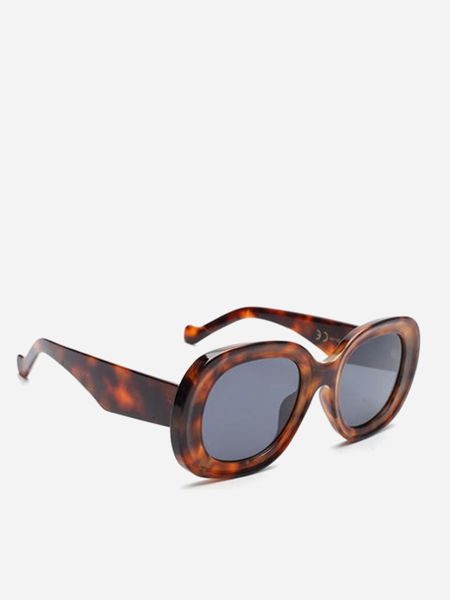 Lunettes de soleil style rétro marron