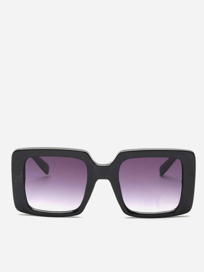 Lunettes de soleil oversize carrées noires