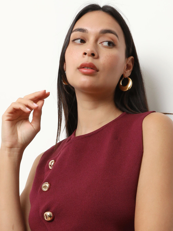 Créoles en demi-lune dorées