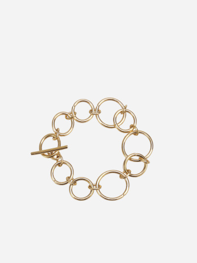 Bracelet rétro doré avec cercles