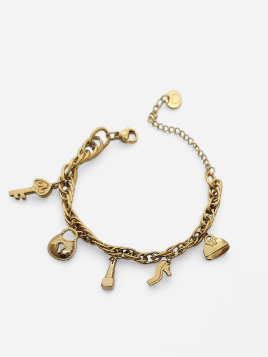 Bracelet à maillons avec pendentifs