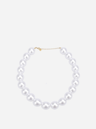 Collier de perles oversize blanc