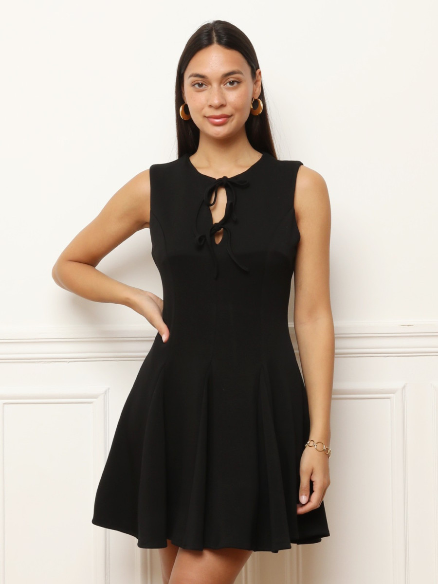 Robe patineuse à nœuds noire