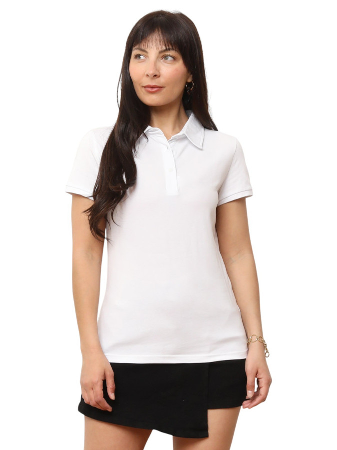 Polo classique en coton blanc