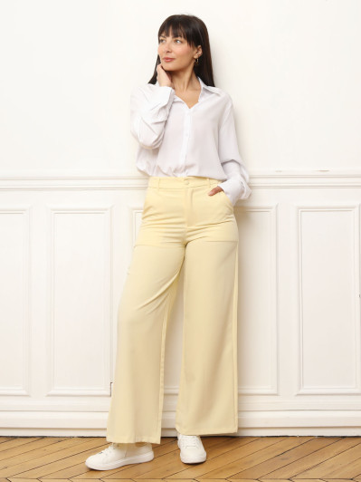 Chemise fluide à effet satiné blanche