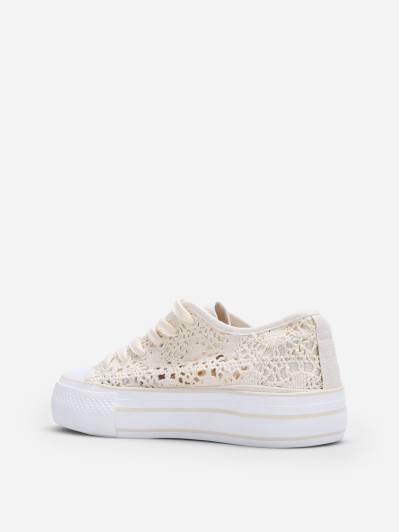 Tennis en crochet à plateforme