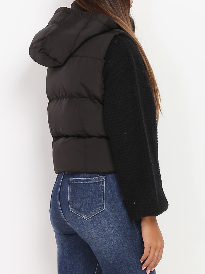 Doudoune sans manches courte noire