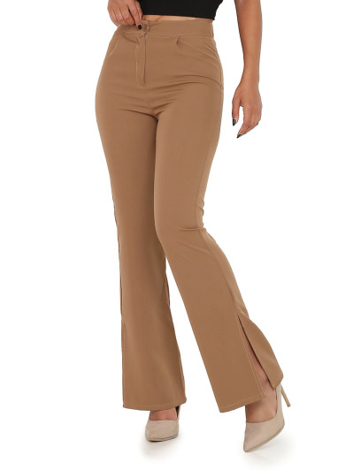 Pantalon flare à fentes