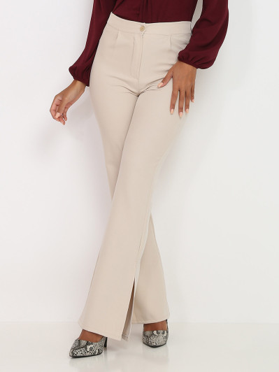 Pantalon flare à fentes