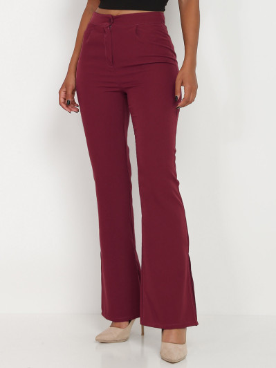 Pantalon flare à fentes