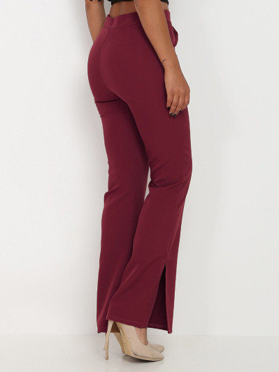 Pantalon flare à fentes