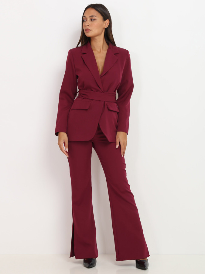 Pantalon flare à fentes