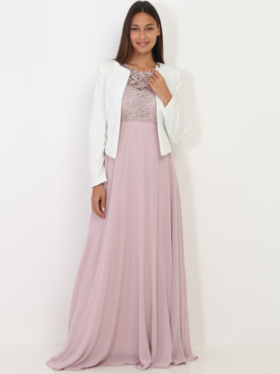 Veste courte blanche sans col