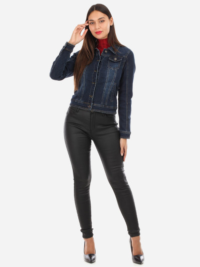 Veste en jean brut délavée