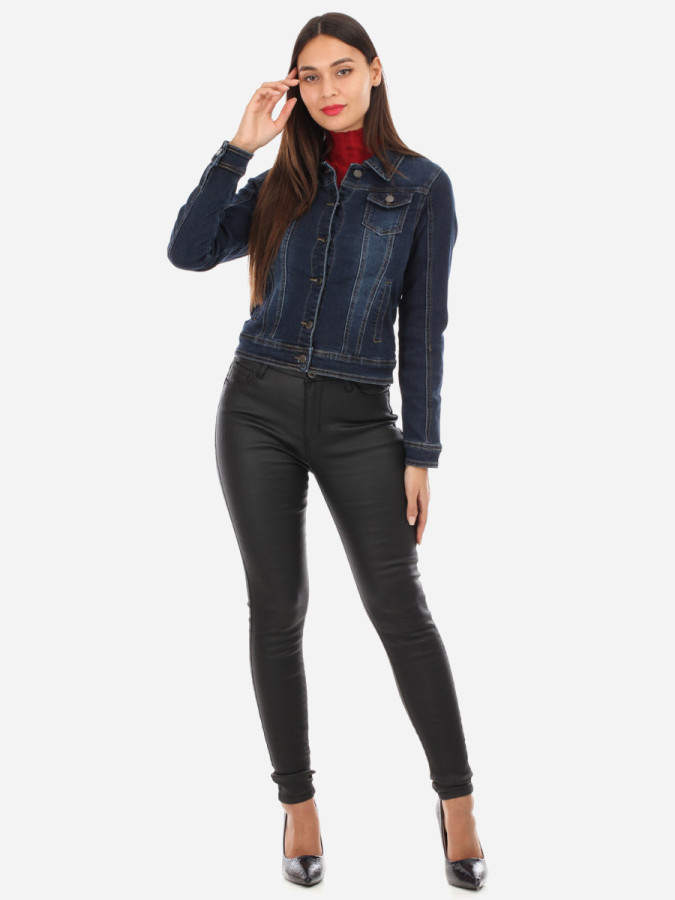 Veste en jean brut délavée