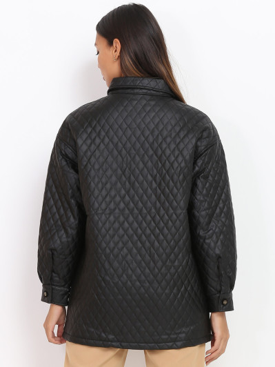 Surchemise noire matelassée