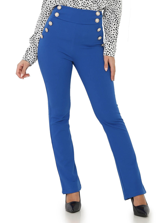 Pantalon taille haute style officier