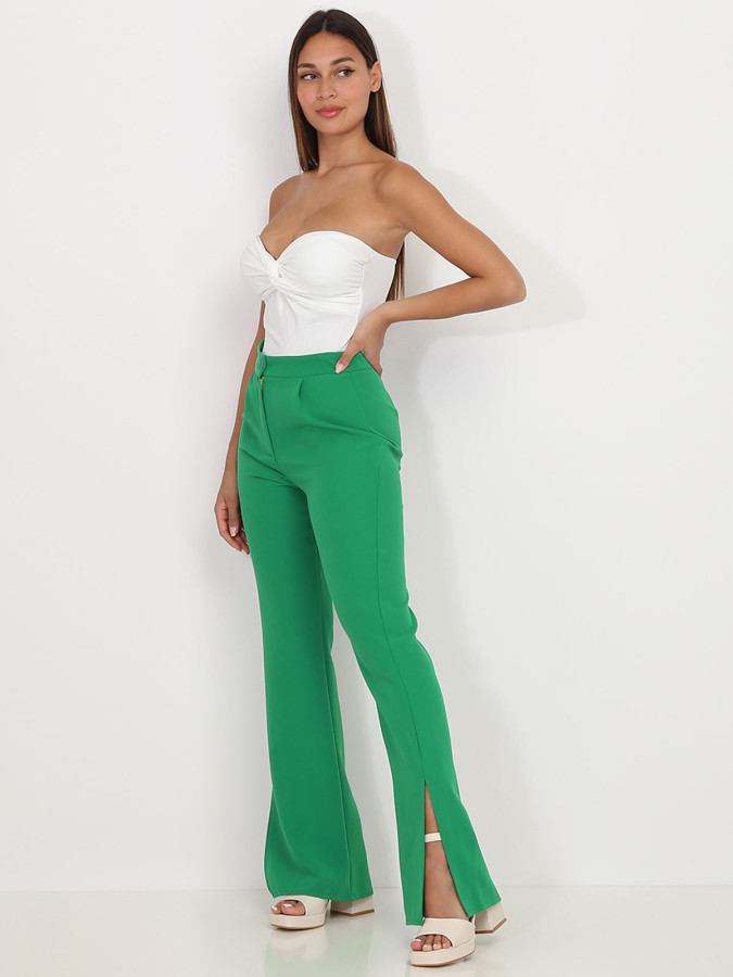 Pantalon flare à fentes