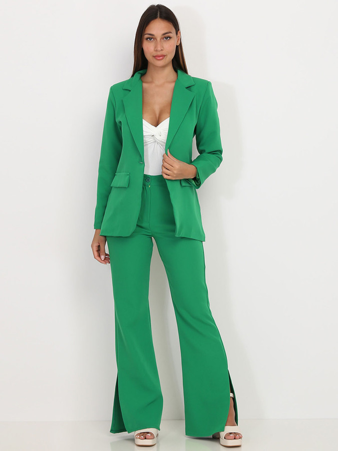 Pantalon flare à fentes