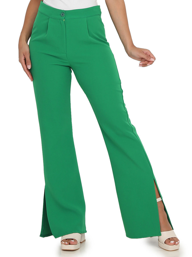 Pantalon flare à fentes