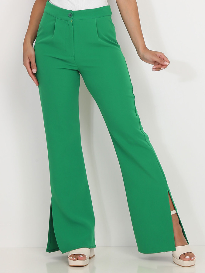 Pantalon flare à fentes