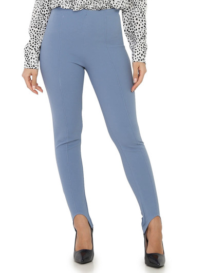Pantalon fuseau bleu moulant