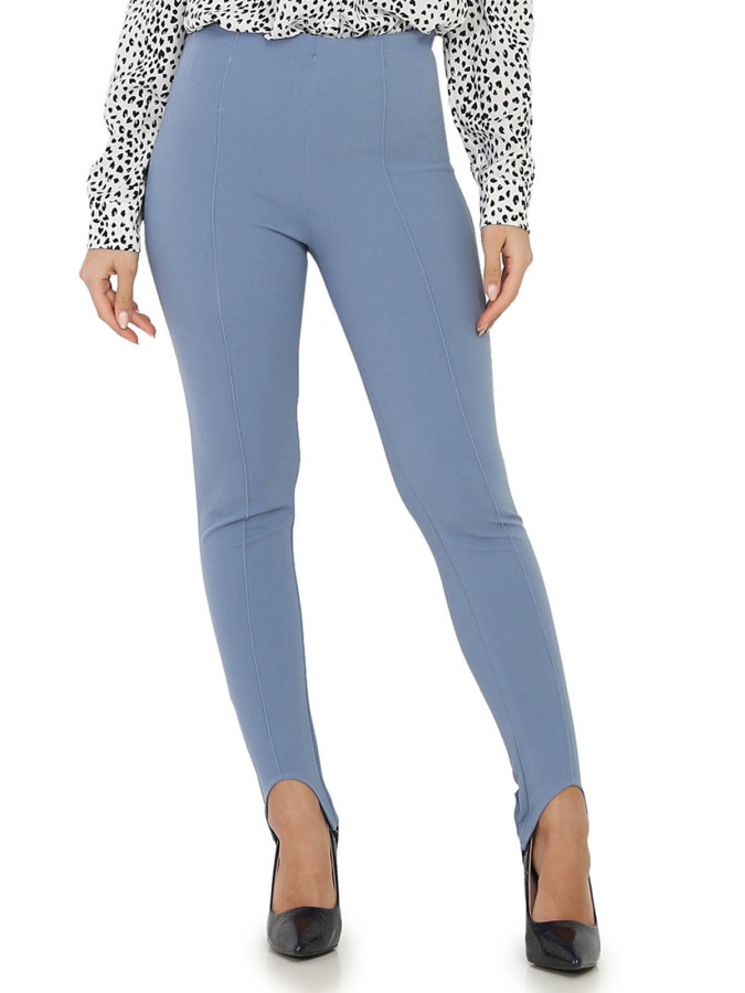 Pantalon fuseau bleu moulant
