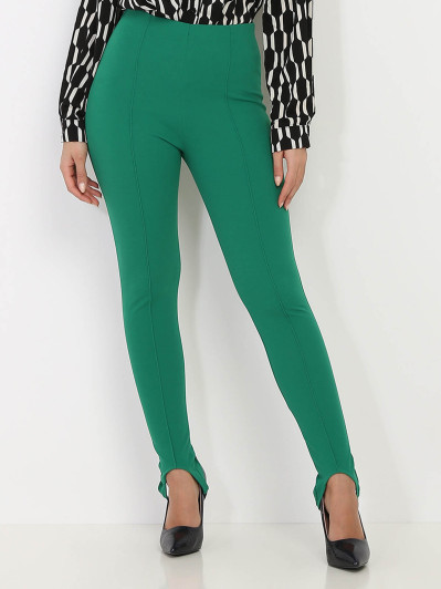 Pantalon fuseau vert moulant