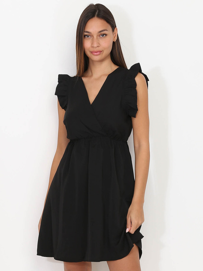 Robe cache cœur à volants