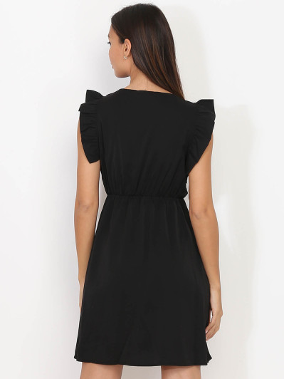 Robe cache cœur à volants