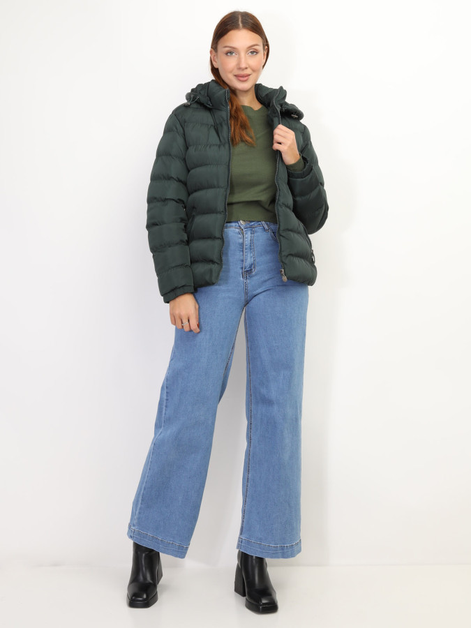 Doudoune matelassée avec capuche