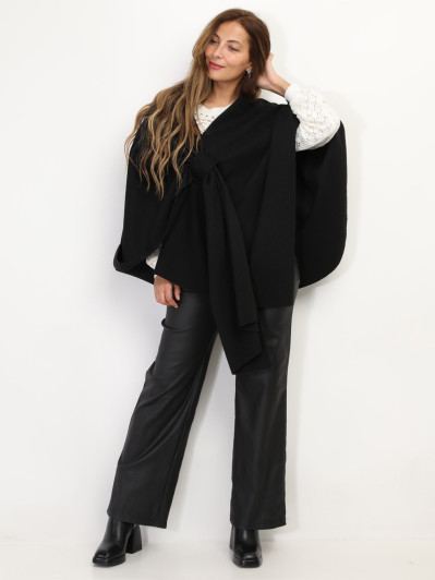 Poncho asymétrique croisé