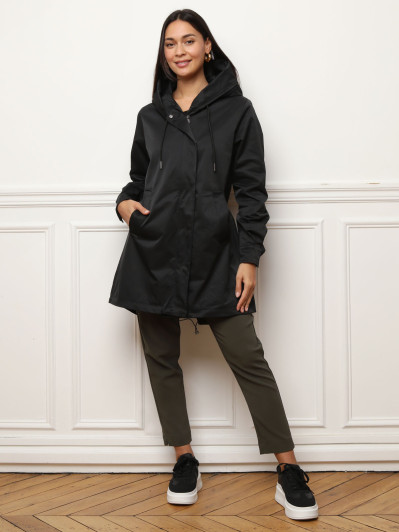 Parka mi-longue à capuche