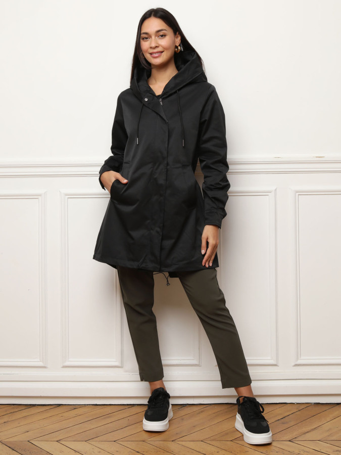 Parka mi-longue à capuche