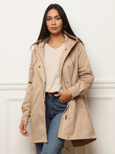 Parka mi-longue à capuche