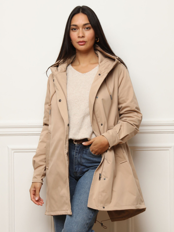 Parka mi-longue à capuche
