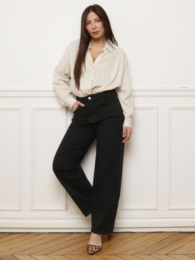 Jeans baggy style barell noir