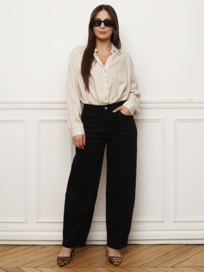Jeans baggy style barell noir