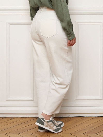 Jeans baggy style barell blanc