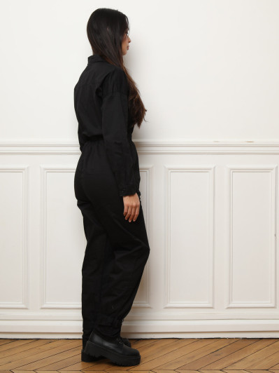 Combinaison style utilitaire avec sangles noire