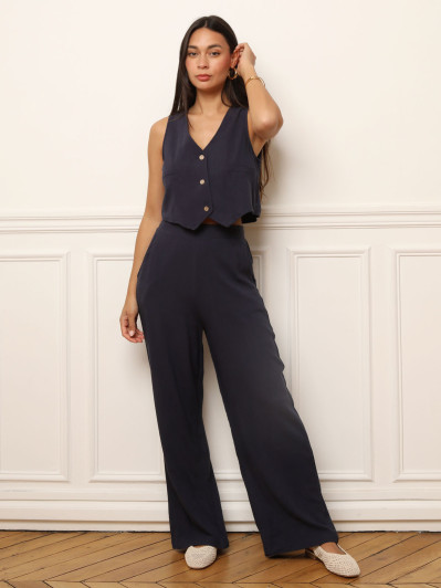 Pantalon fluide à coupe large