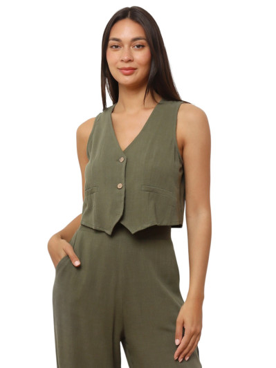 Veston court à boutons