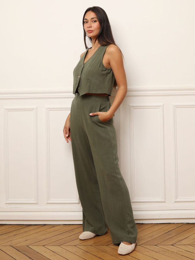 Veston court à boutons