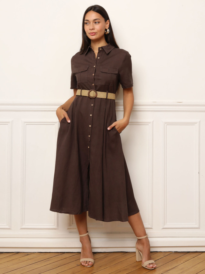 Robe chemise style utilitaire