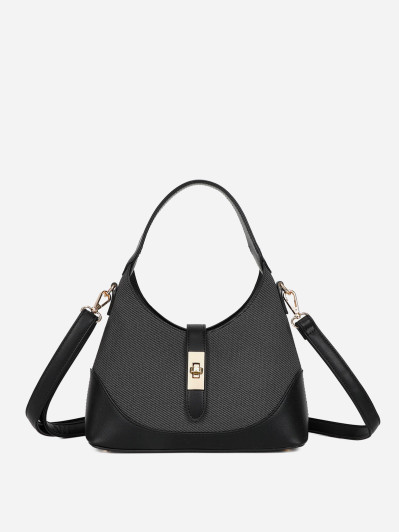 Sac porté épaule bi-matière