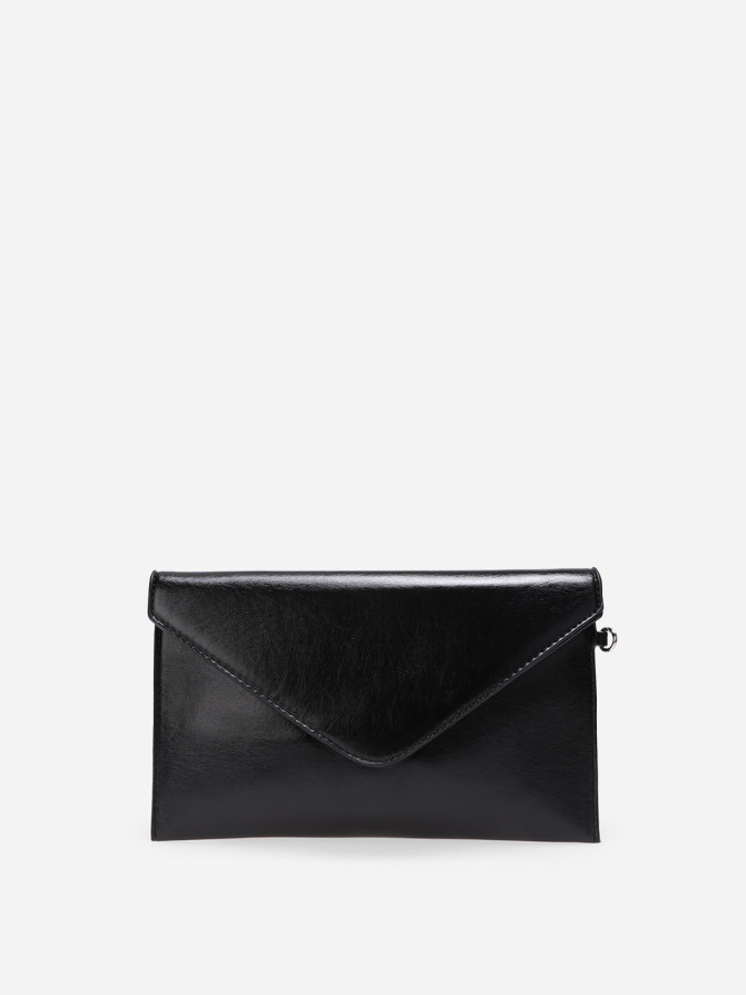 Pochette de soirée forme enveloppe noire