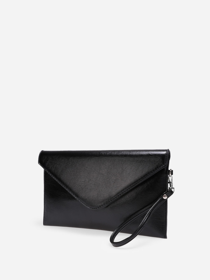 Pochette de soirée forme enveloppe noire